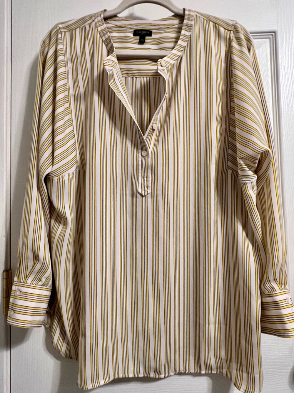 Talbots Yellow Stripe Long-Sleeve Shirt